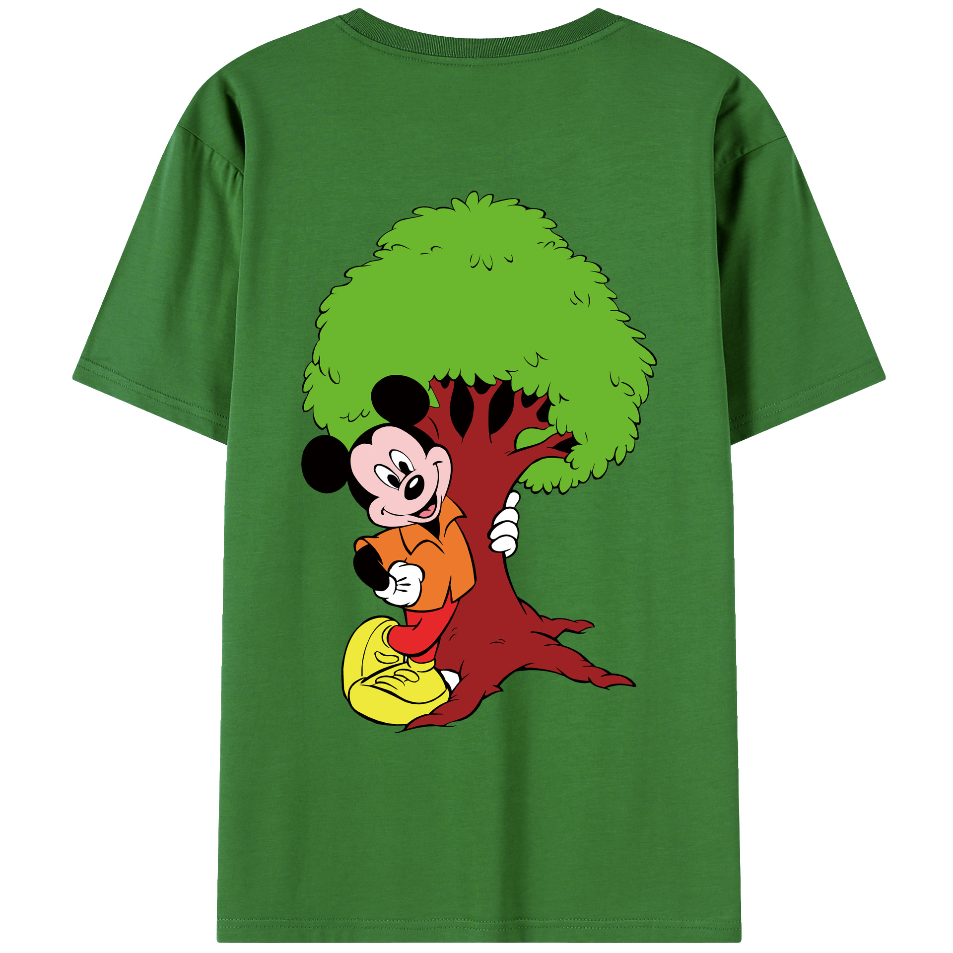 （画像用） ミッキーマウス Mickey Mouse レディース半袖Tシャツ(バックプリント)